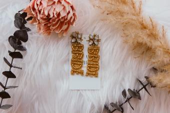 Ever After Bridal Beaded Bride Earrings - Gold #0 default thumbnail